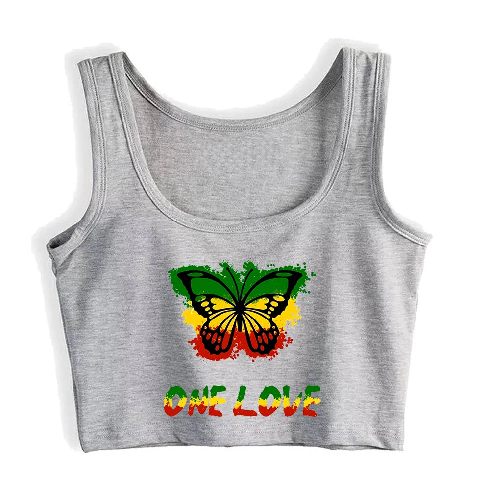 Butterfly Reggae Crop Top