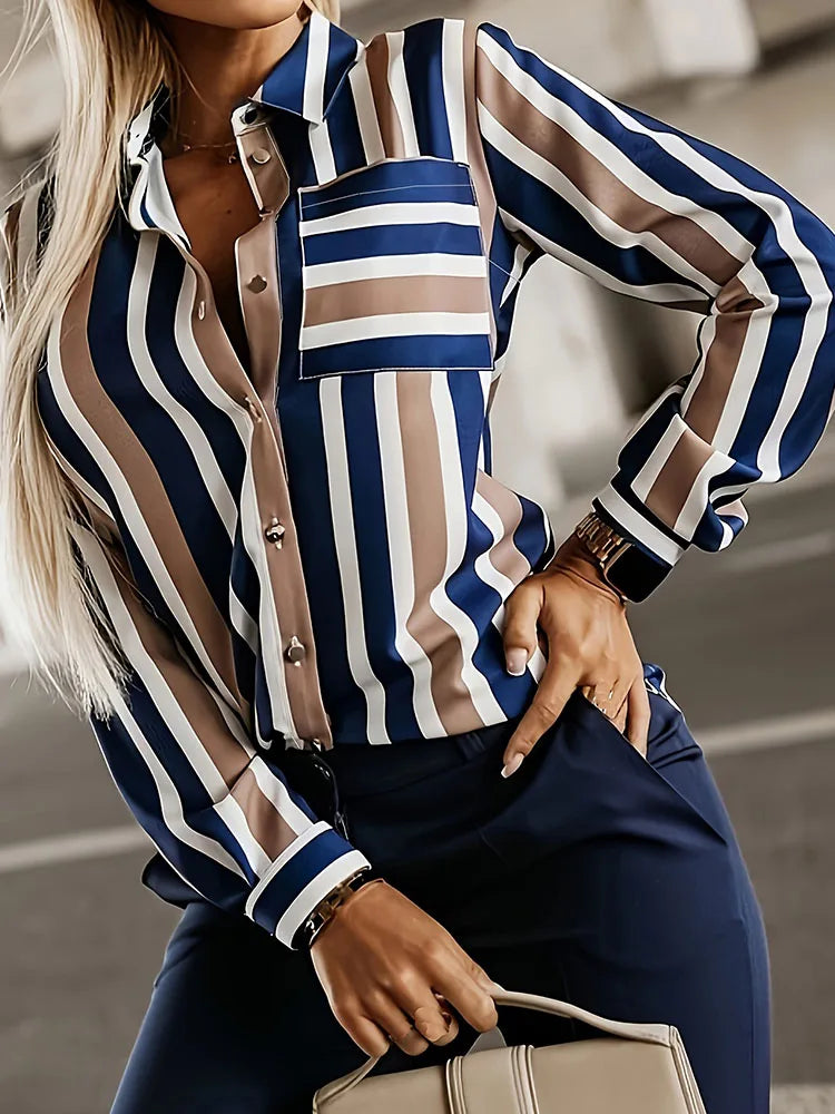 Stripe Print Blouse