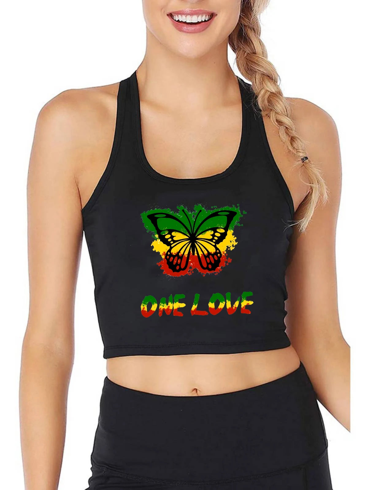 Butterfly Reggae Crop Top