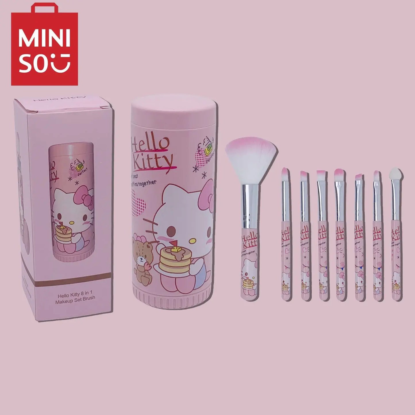 HelloKitty 8-piece makeup brush set