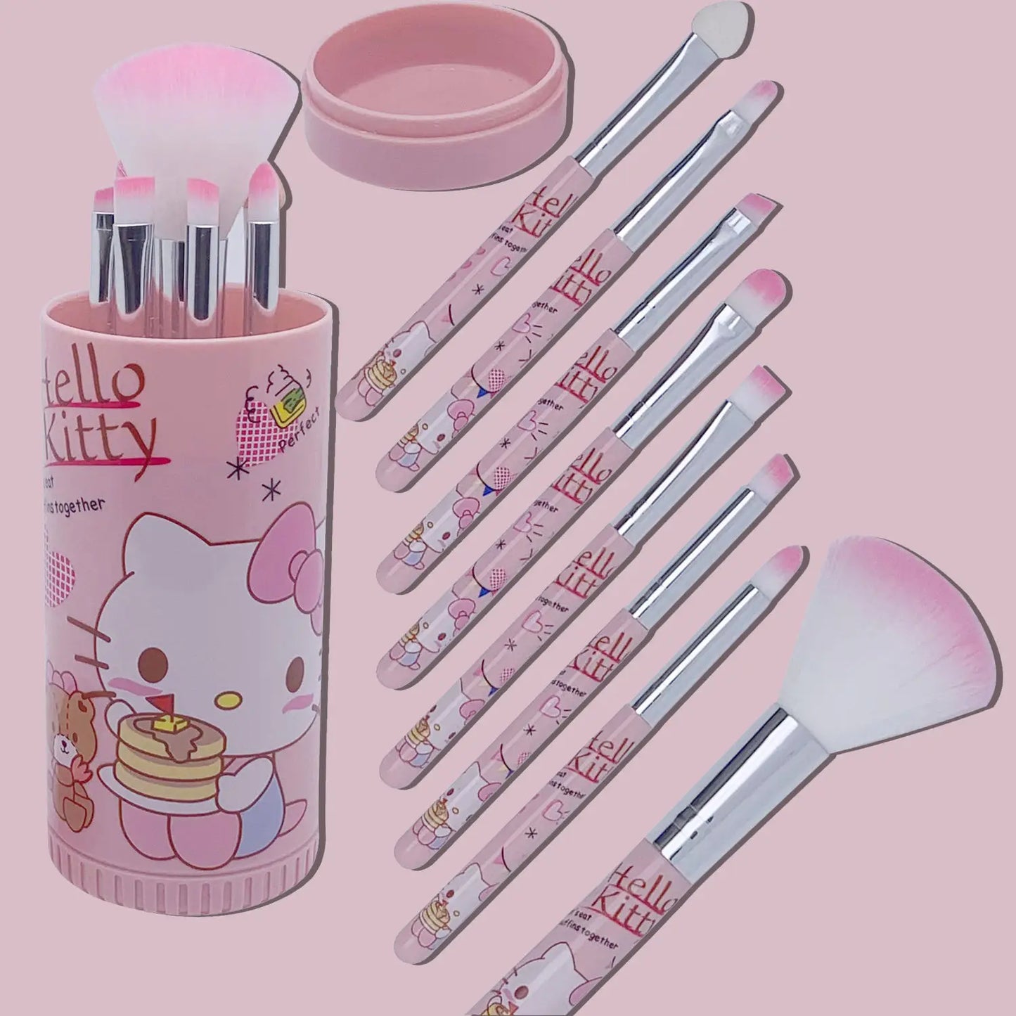 HelloKitty 8-piece makeup brush set