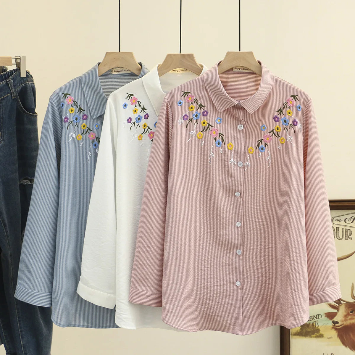 Embroidery Flower Tops