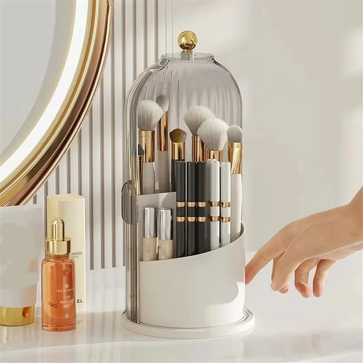 360 Rotating Makeup Brush Holder