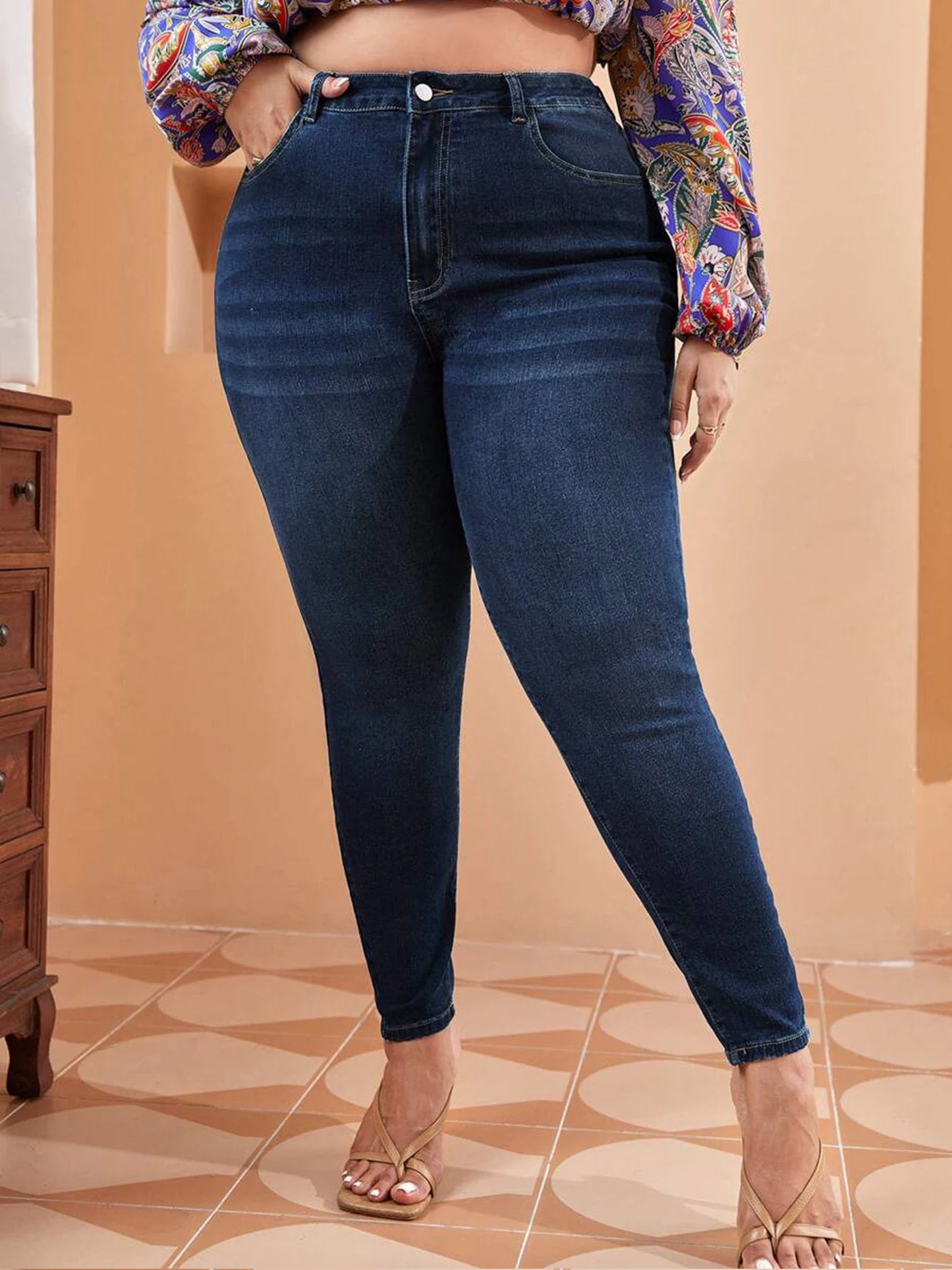 High Waist Stretch Jeans