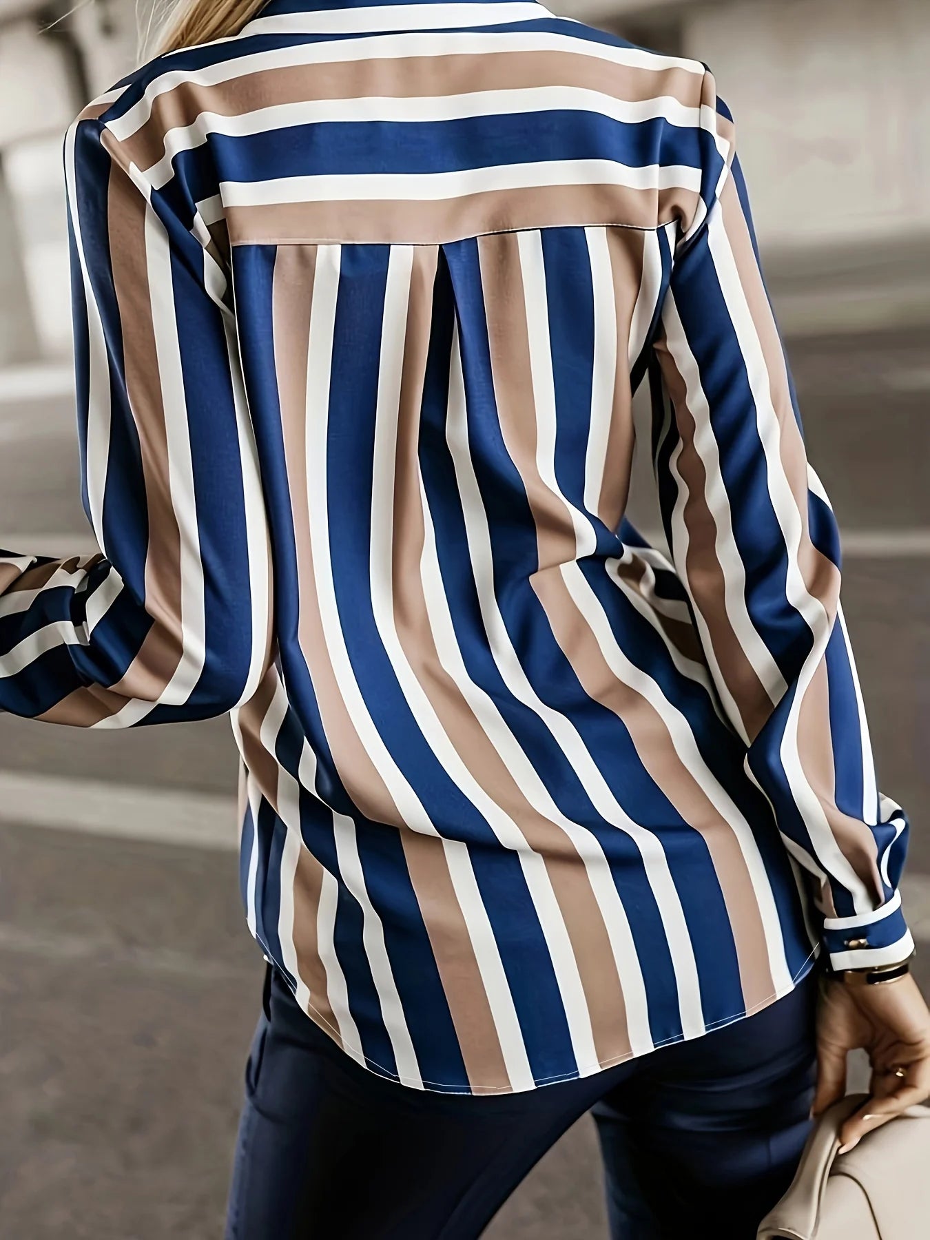 Stripe Print Blouse