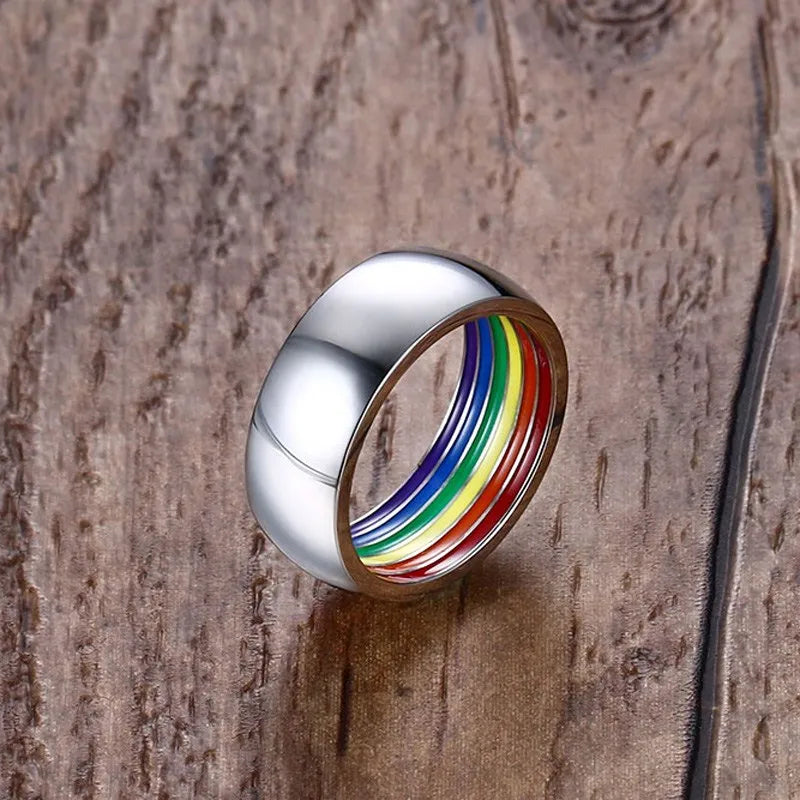 Rainbow Silver Ring