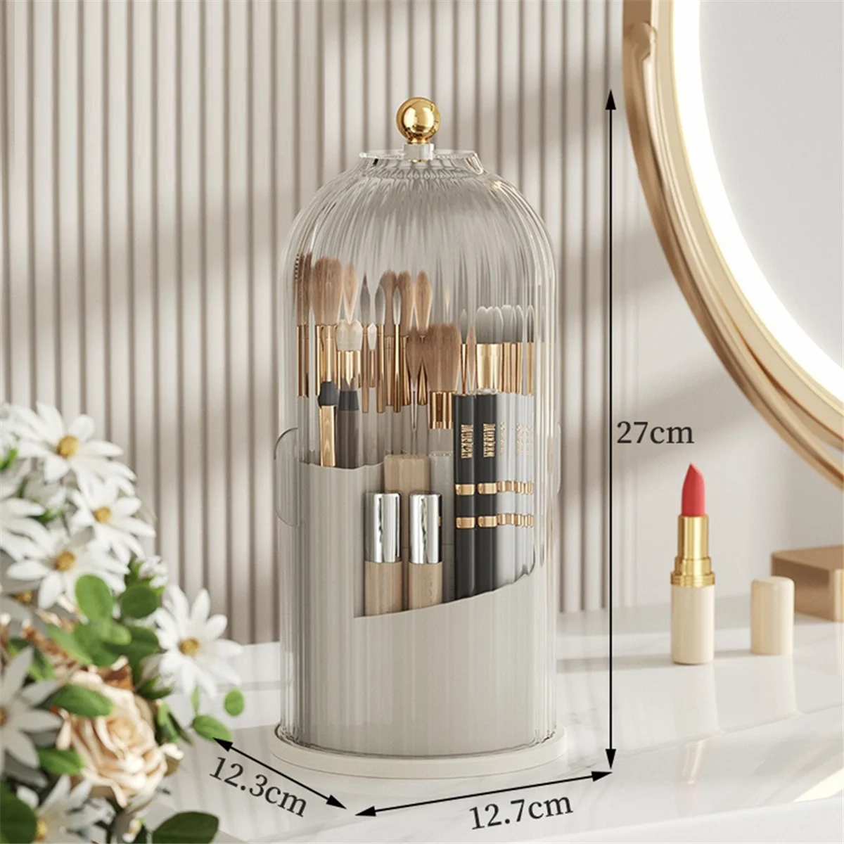 360 Rotating Makeup Brush Holder