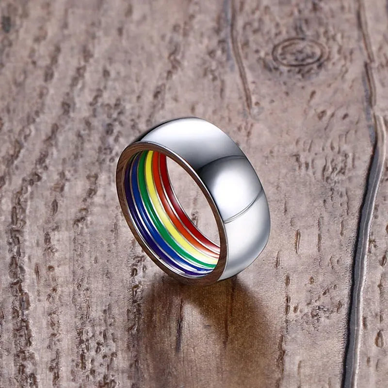 Rainbow Silver Ring