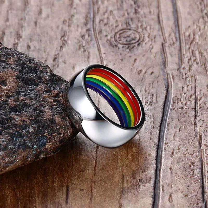 Rainbow Silver Ring