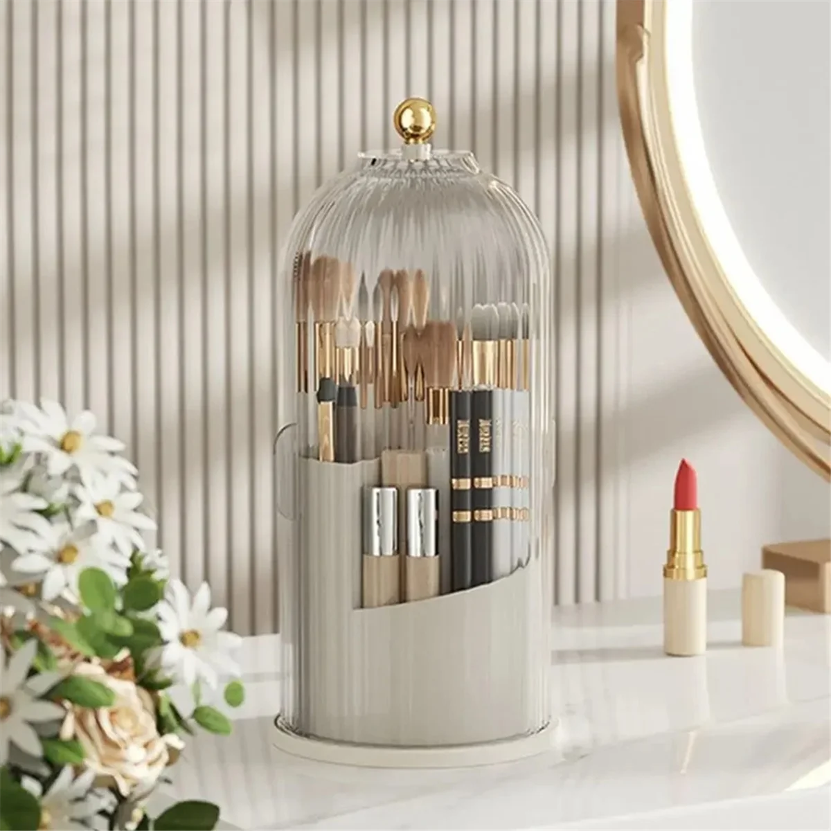 360 Rotating Makeup Brush Holder