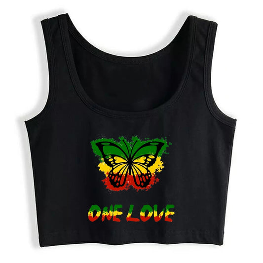 Butterfly Reggae Crop Top