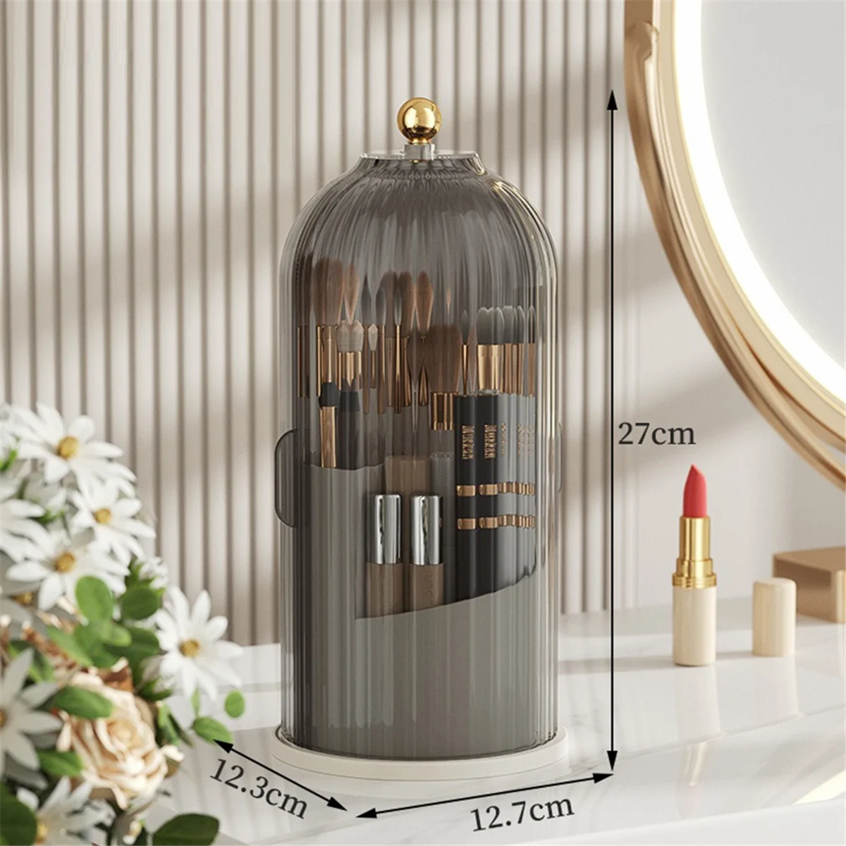 360 Rotating Makeup Brush Holder